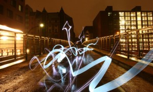 light painting street